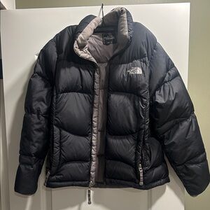 The North Face Black and Charcoal Puffer Jacket